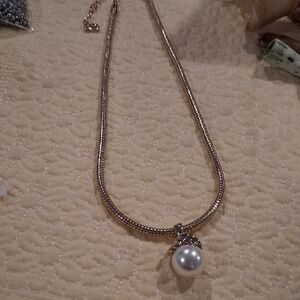 Anne Klein Gold Necklace with Pearl Accent